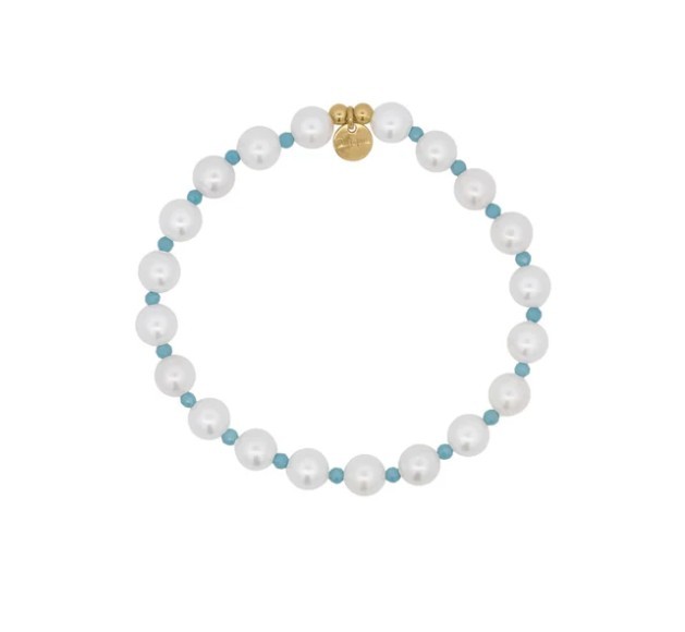 CHARMBAR PERLA E ZIRCONI MILKY TURCHESI ARG - RUE DES MILLE