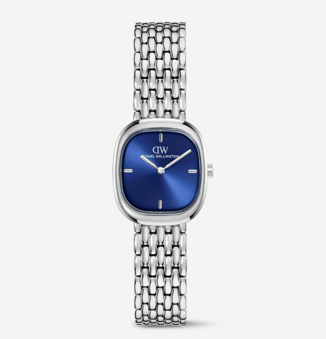 Corta Royal Blue Grain-Link Silver - DANIEL WELLINGTON