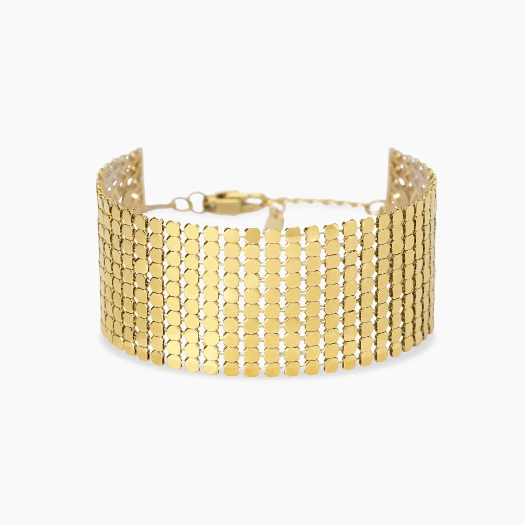 Bracciale dorato con catena disco - KIDULT