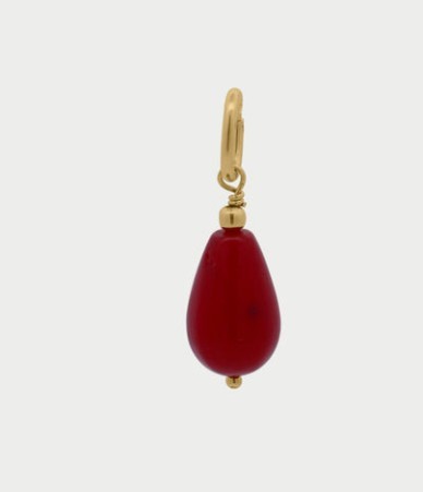 Charm Bamboo corallo Drop - RUE DES MILLE