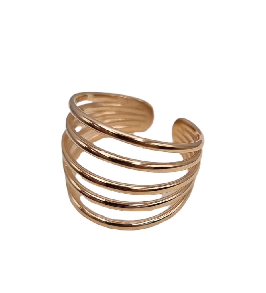 Anello Fascia Maxi Oro Rosa - LORENZO SEGONI SILVER