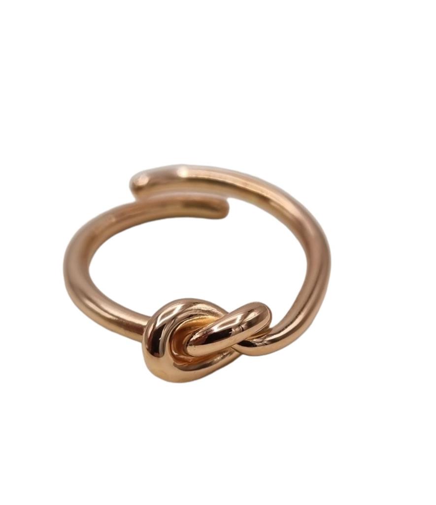 Anello Nodo Oro Rosa - LORENZO SEGONI SILVER