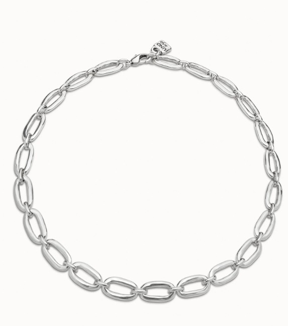 Collana a maglie placcata argento Sterling - UNO DE 50