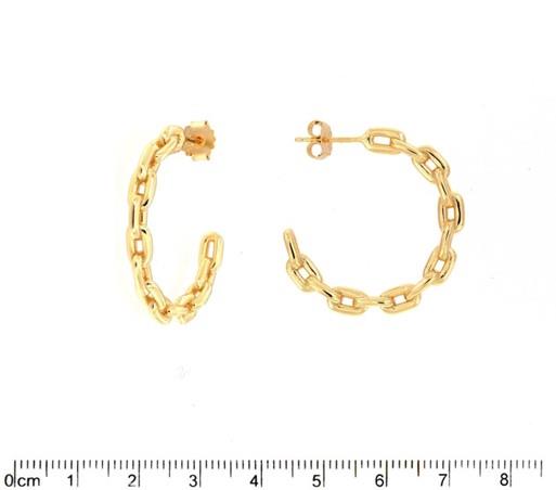 Orecchino Cerchio Catena - LORENZO SEGONI SILVER