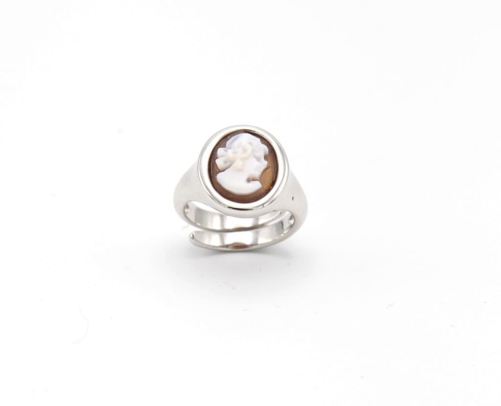 Anello Cameo italiano Volto di donna - CAMEO ITALIANO