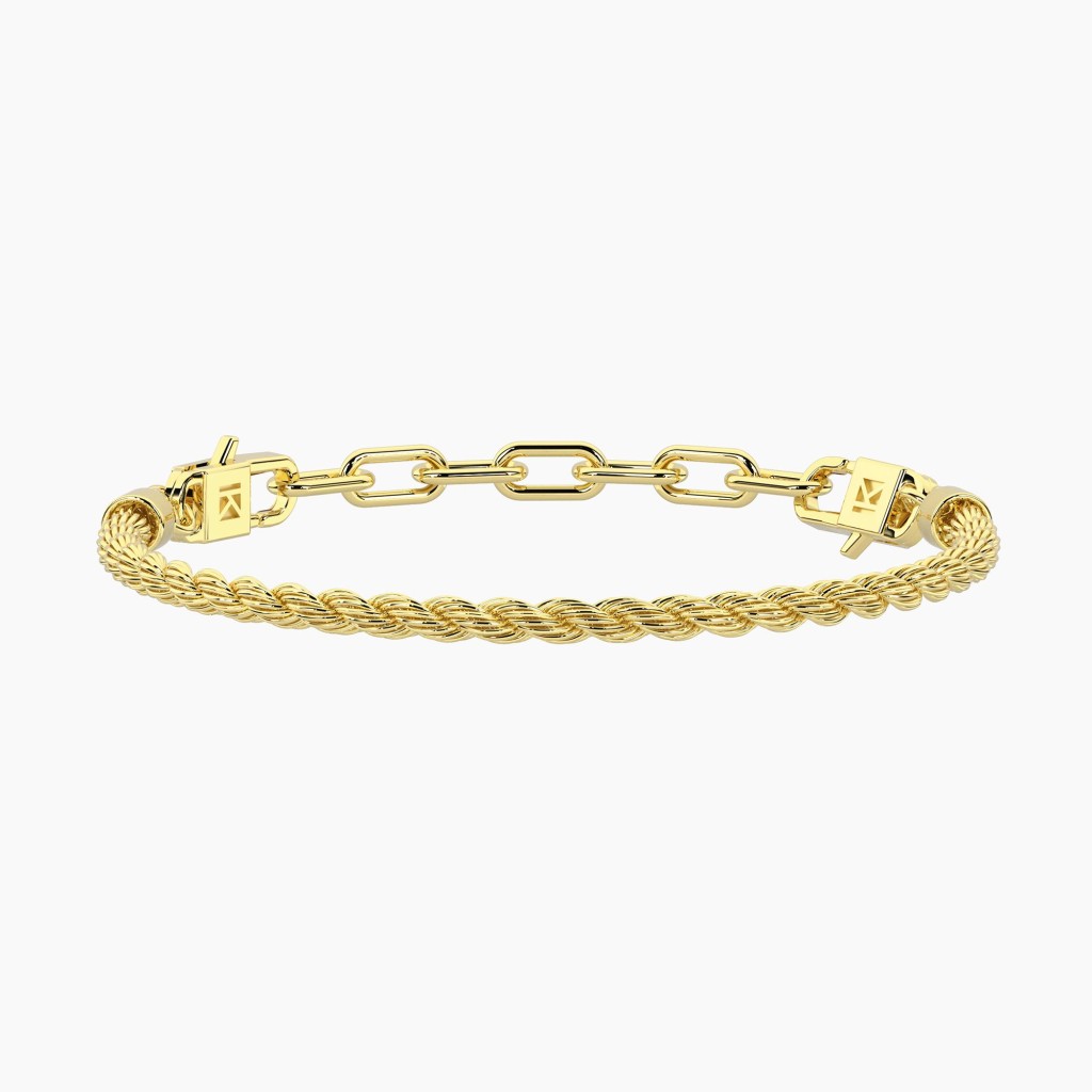 Bracciale componibile dorato con catena corda - KIDULT COMPONIBILE