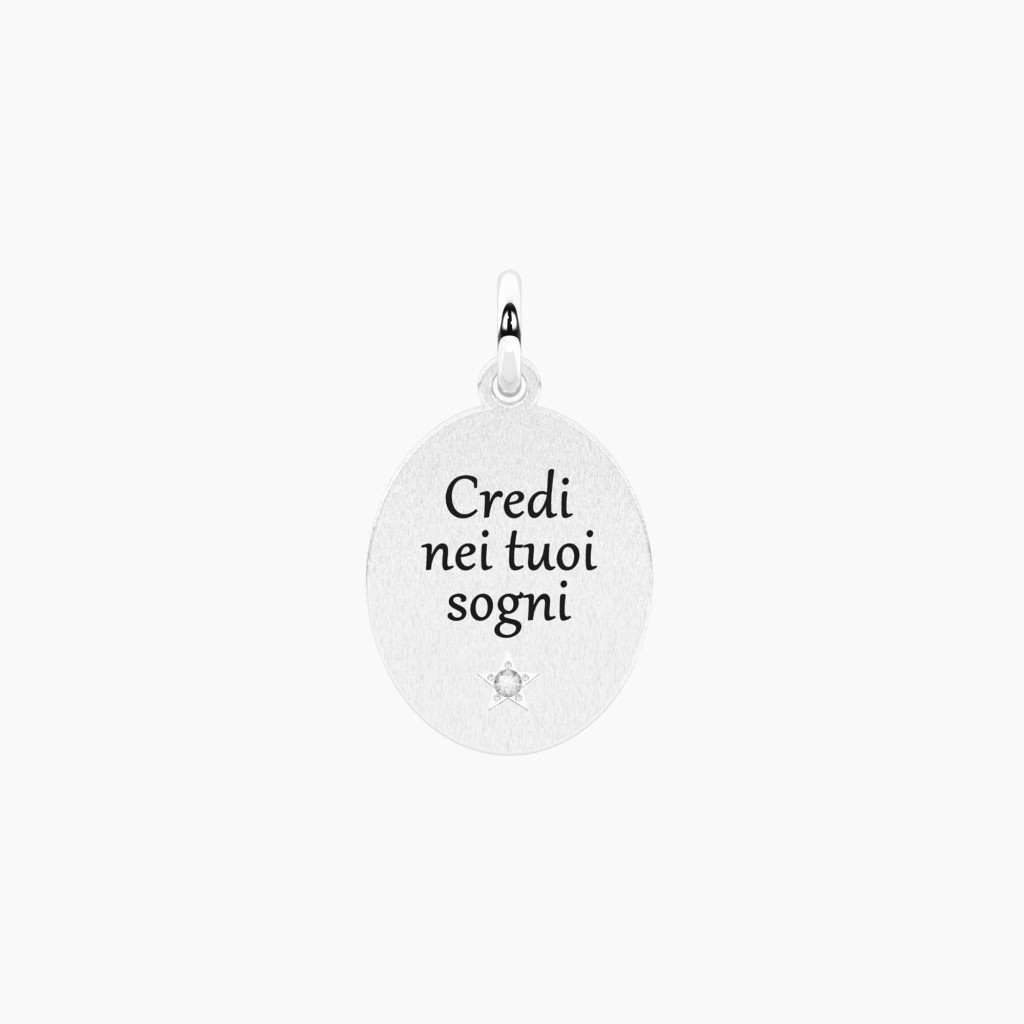 Ciondolo ovale credi nei tuoi sogni - KIDULT COMPONIBILE