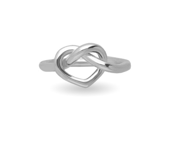 Anello Cuore annodato in Argento 925 - IL FILO DELLA VITA