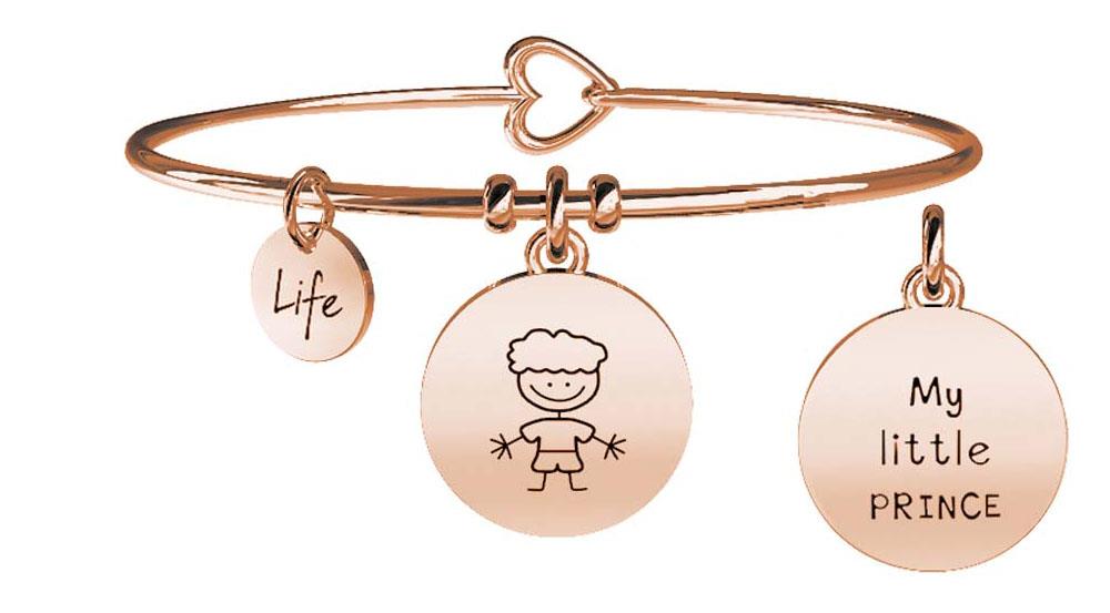 BRACCIALE IN ACCIAIO 316L E PVD ROS&Egrave; - KIDULT