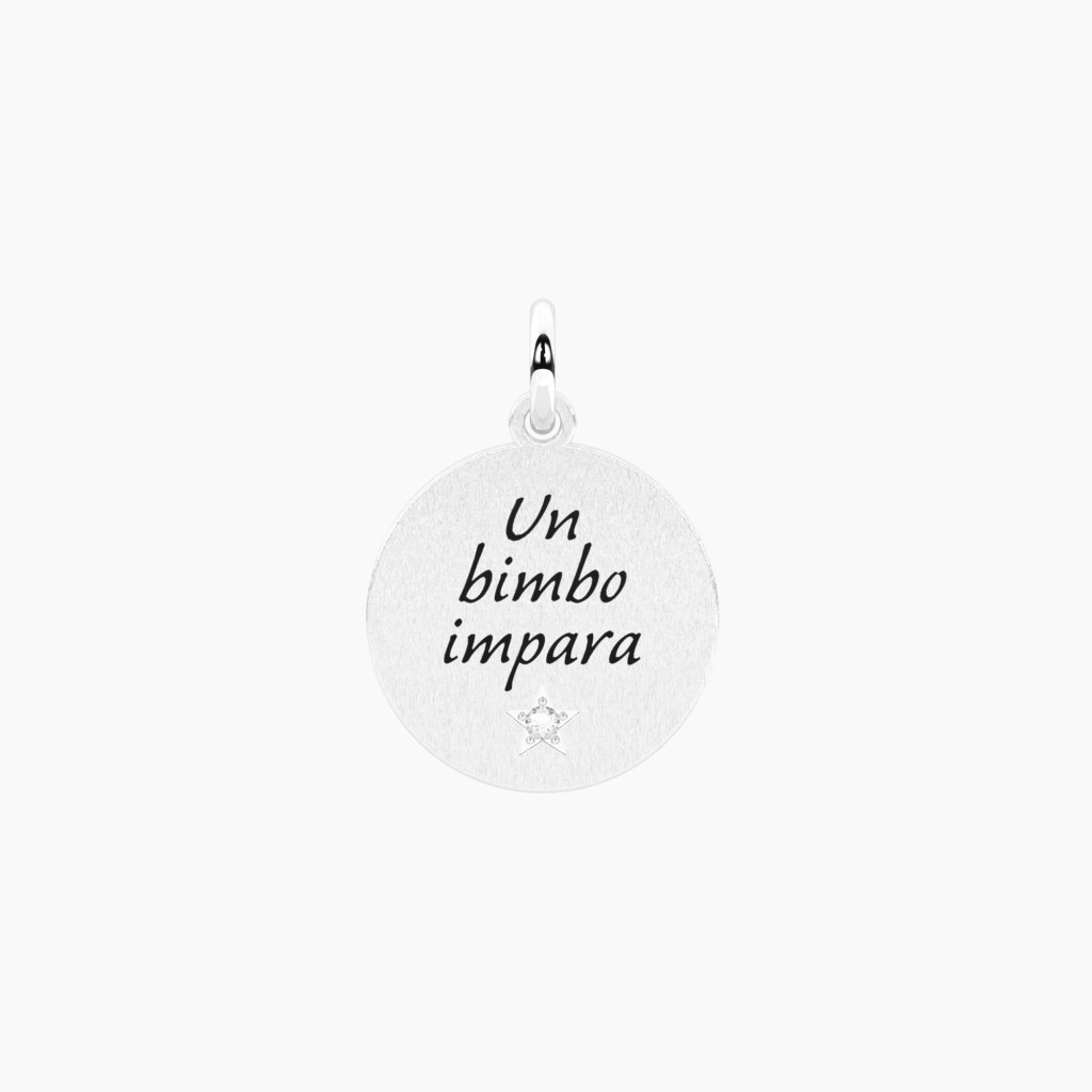 Ciondolo con frase l'amore insegna - KIDULT COMPONIBILE