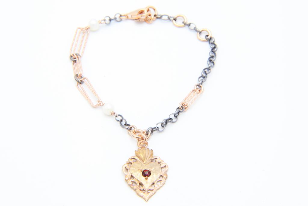 Bracciale Sacramore Firenze Sacro Cuore e Rubino - SACRAMORE FIRENZE