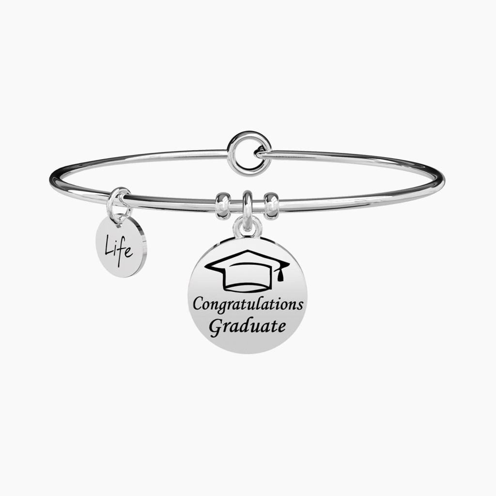 Bracciale rigido con ciondolo per la laurea - KIDULT