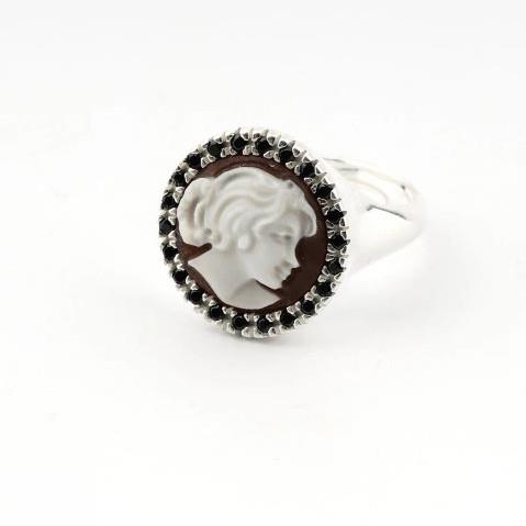 Anello "Sacred" Volto di Donna Cameo Italiano - CAMEO ITALIANO