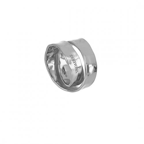 Anello Unoaerre in argento bianco intreccio - UNOAERRE