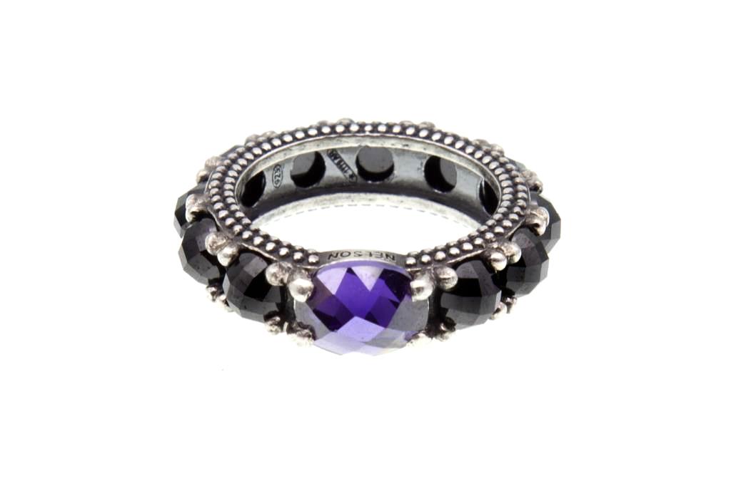 Anello Nelson Marrakech Nero/Viola - NELSON