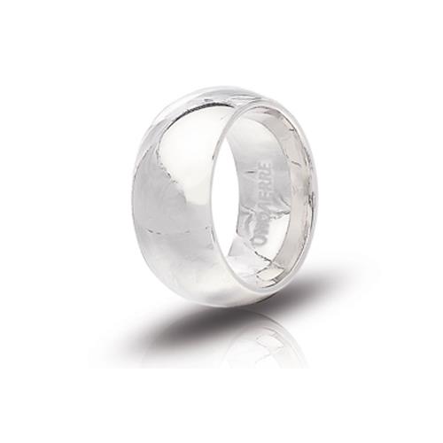 Fede Bombata Lill&agrave; in argento bianco - UNOAERRE