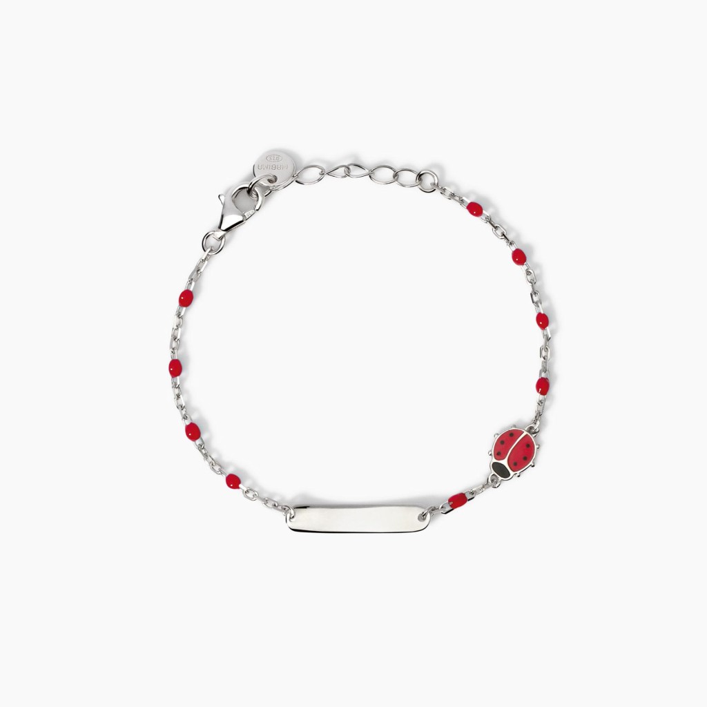 Bracciale personalizzabile con coccinella - MABINA