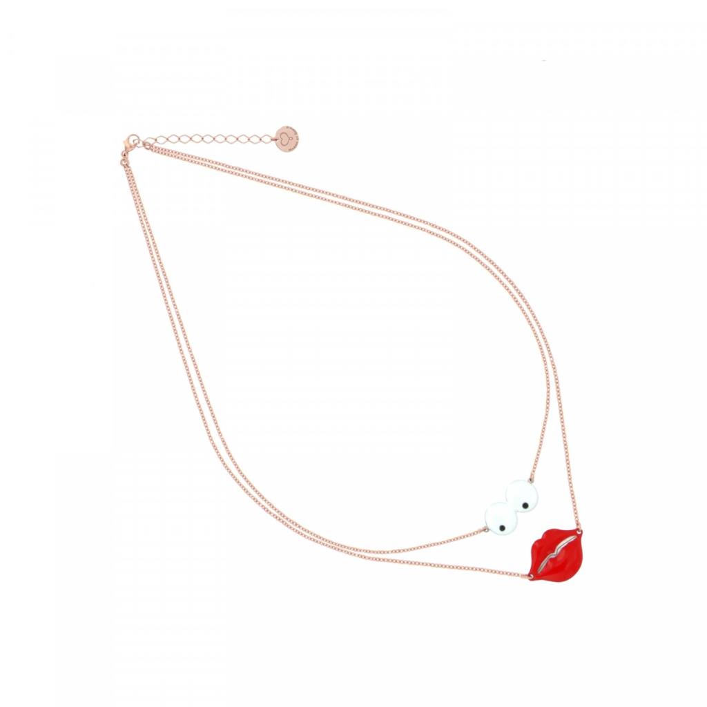 Collana Girocollo Maman Et Sophie Con Bocca e Occhi - MAMAN ET SOPHIE