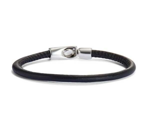 Bracciale in argento sterling placcato nero naturale - UNO DE 50