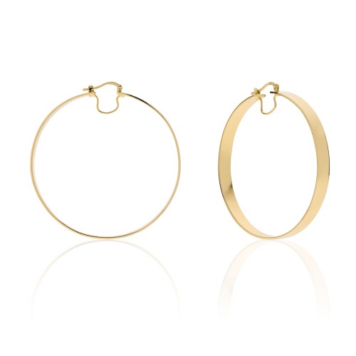 Orecchini a cerchio dorati Lux - UNOAERRE