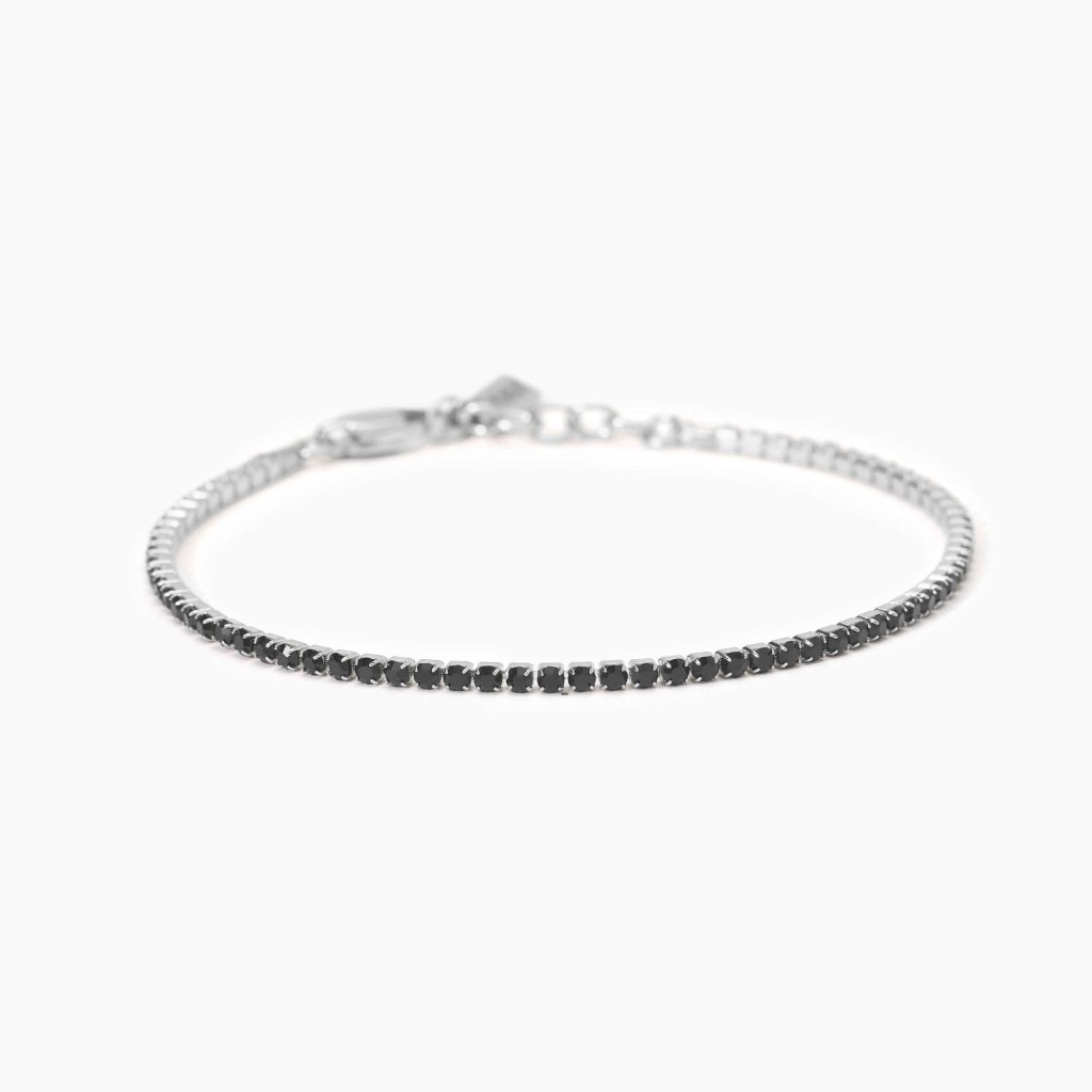 Bracciale tennis con cristalli neri - KIDULT