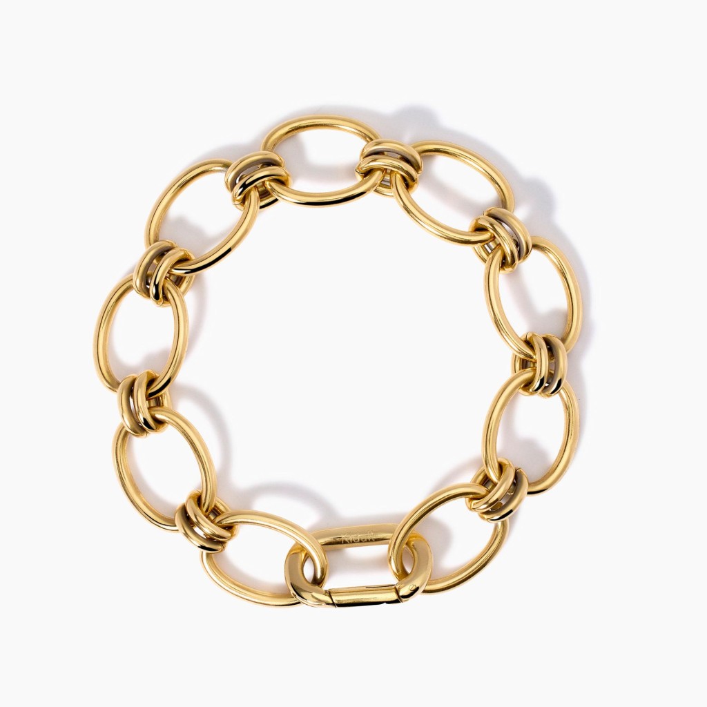 Bracciale dorato con maglie larghe - KIDULT