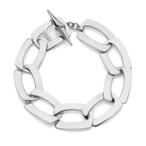 Bracciale catena argentata piatta Dinamica - UNOAERRE