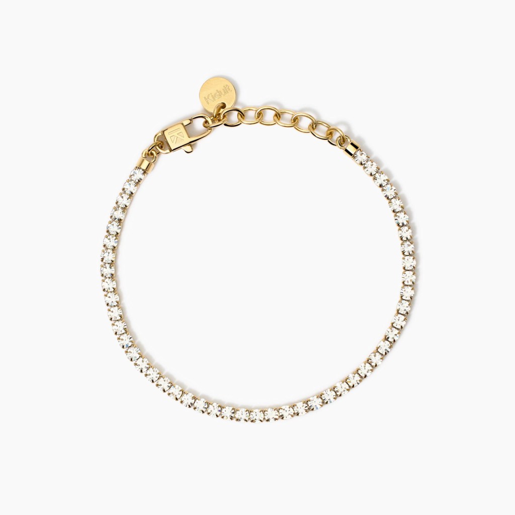 Bracciale tennis dorato con cristalli - KIDULT