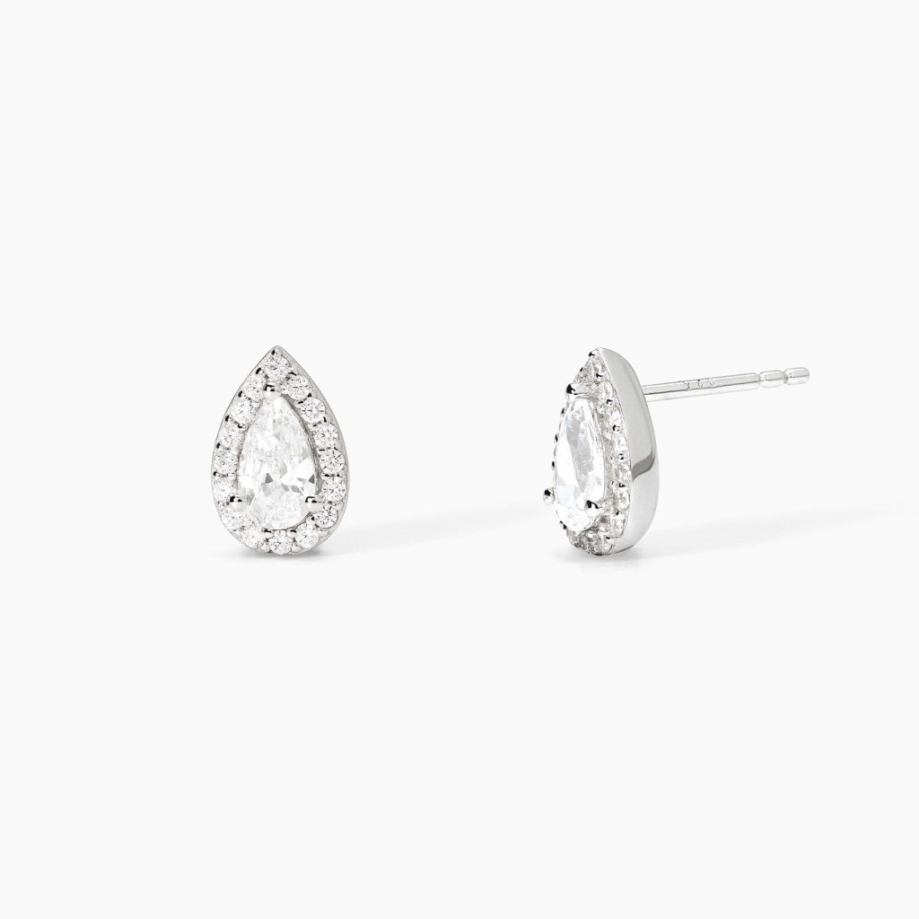Orecchini in argento con zirconi taglio goccia COOL OR R&Eacute;TRO? - MABINA
