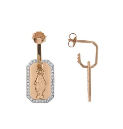 Mono Orecchino Medaglia Madonna - RUE DES MILLE