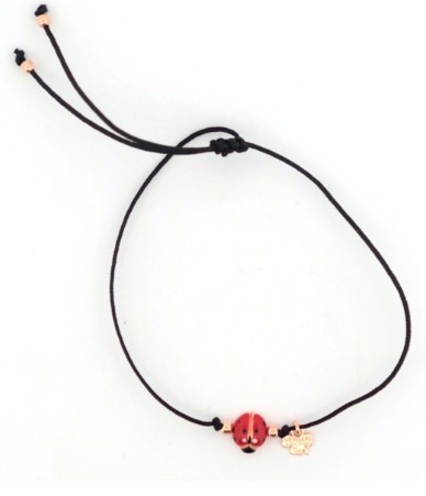 Bracciale cordino coccinella - VERSARI ACCESSORIES