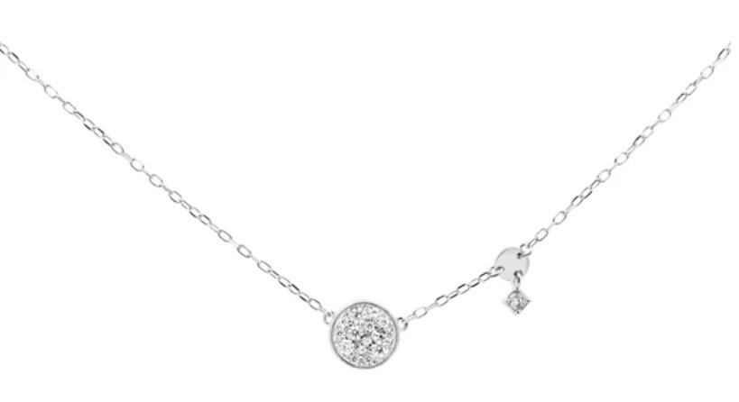 Collana con Cerchio e Zirconi Bianchi - RUE DES MILLE