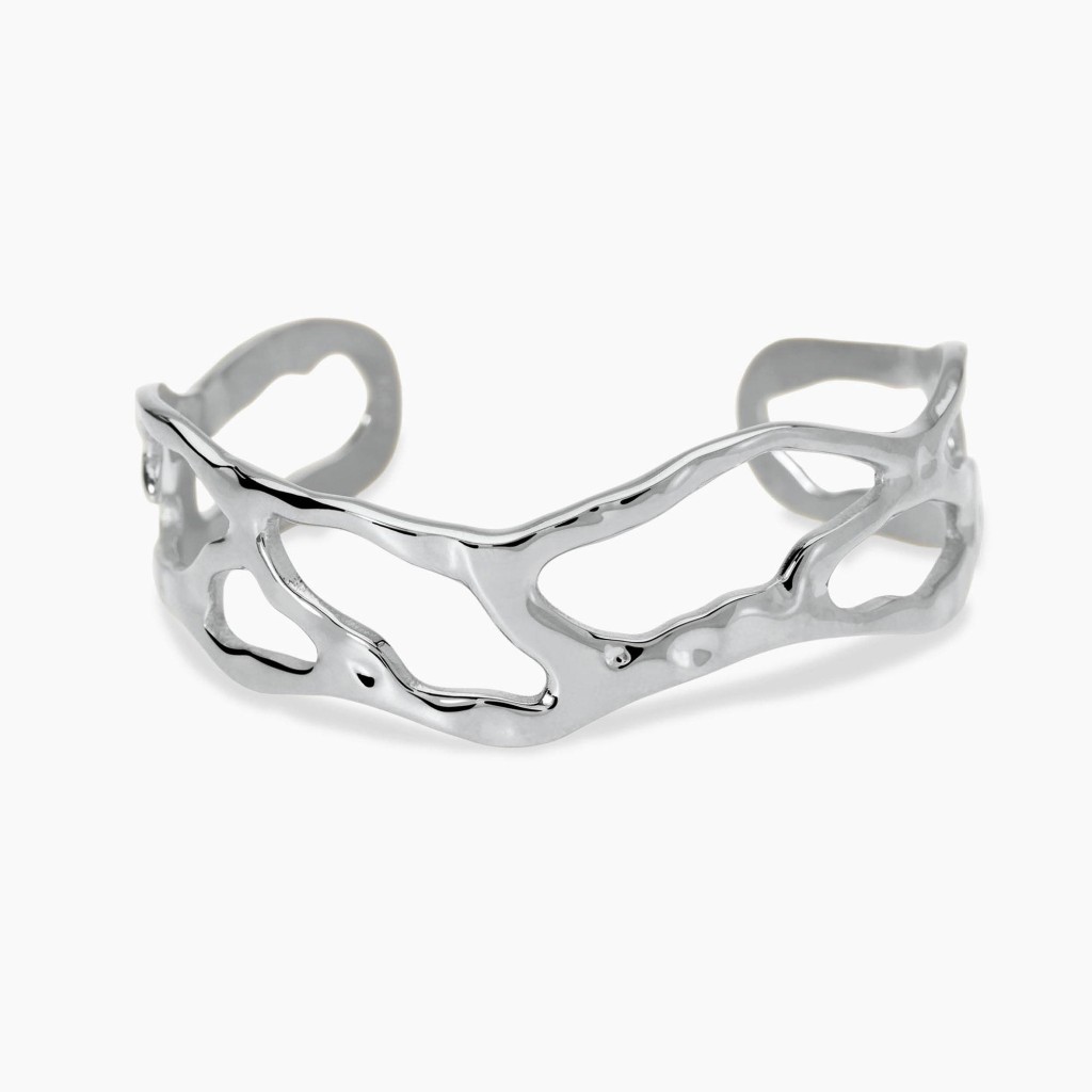 Bracciale cuff in acciaio martellato STYLE 73 - KIDULT