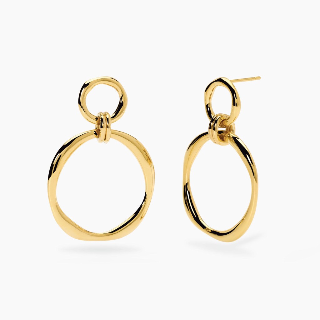 Orecchini dorati con pendenti circolari - KIDULT