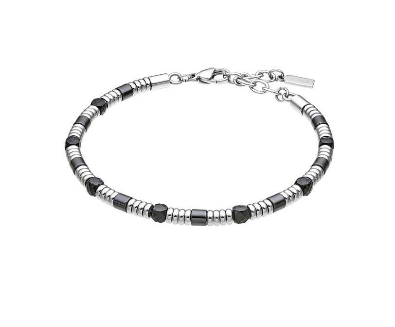 Bracciale Uomo Acciaio Zancan con bulles nere ed onice nero - ZANCAN