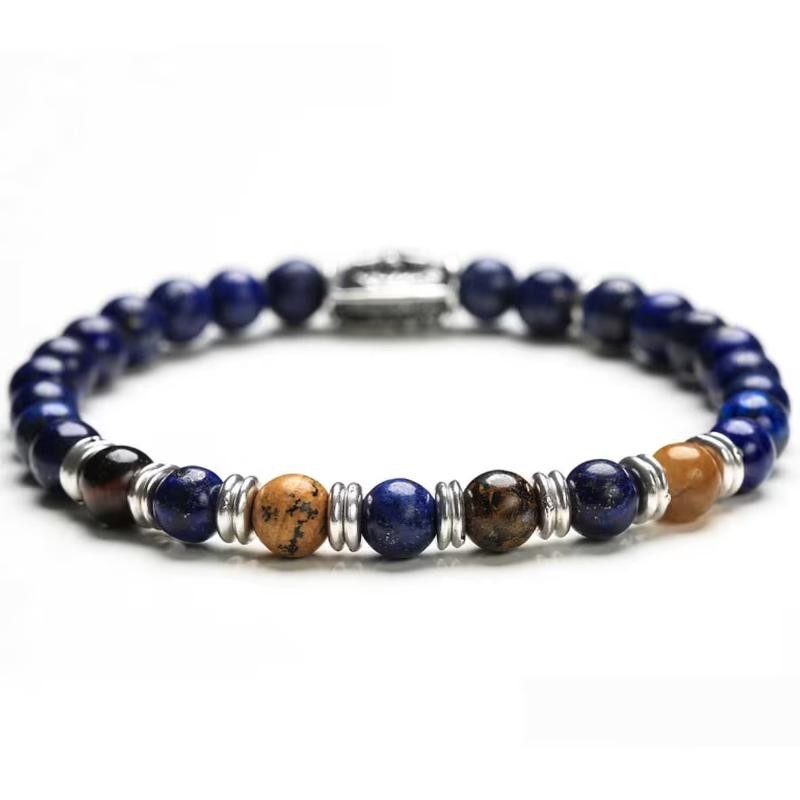 Bracciale Unisex GERBA 247 Elastico con Pietre Naturali e Argento 925 - GERBA JEWELS