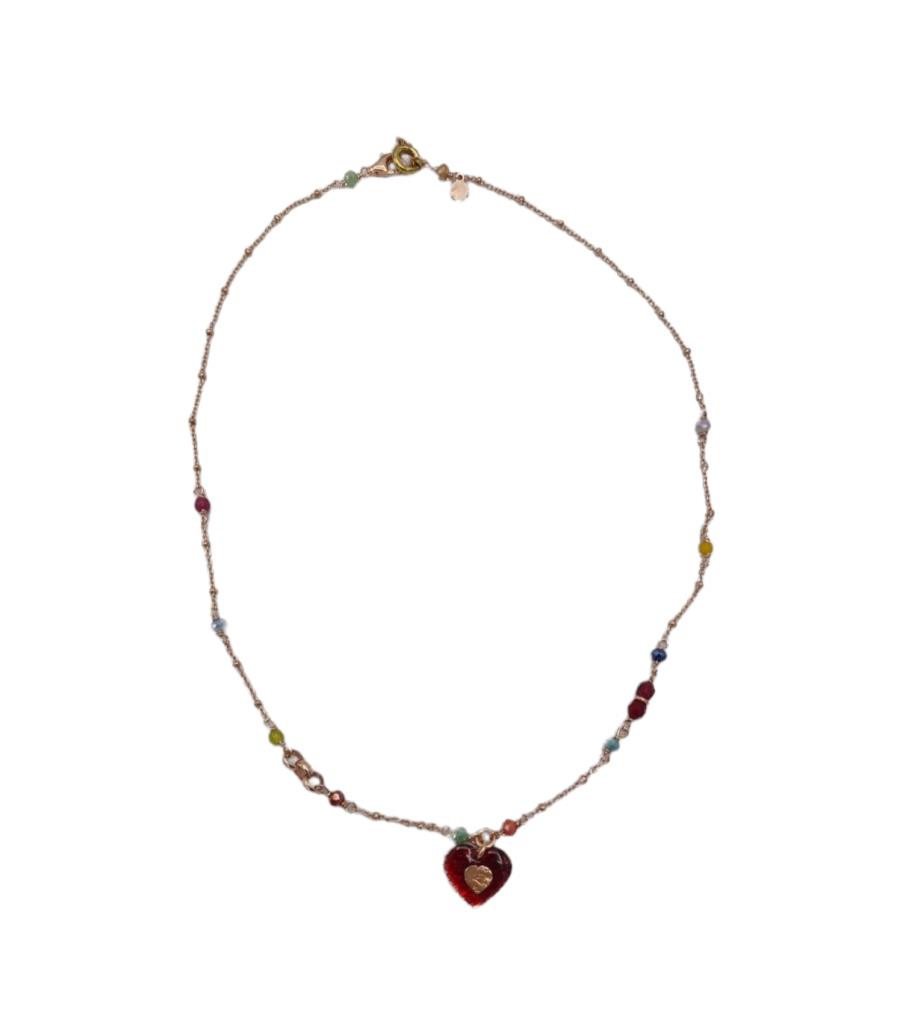 Collana Sacramore Firenze Cuore Rosso Smaltato - SACRAMORE FIRENZE