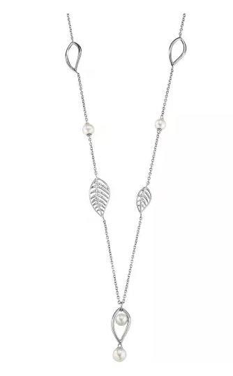 FOGLIA LONG NECKLACE SS PEARL 70+5CM - MORELLATO