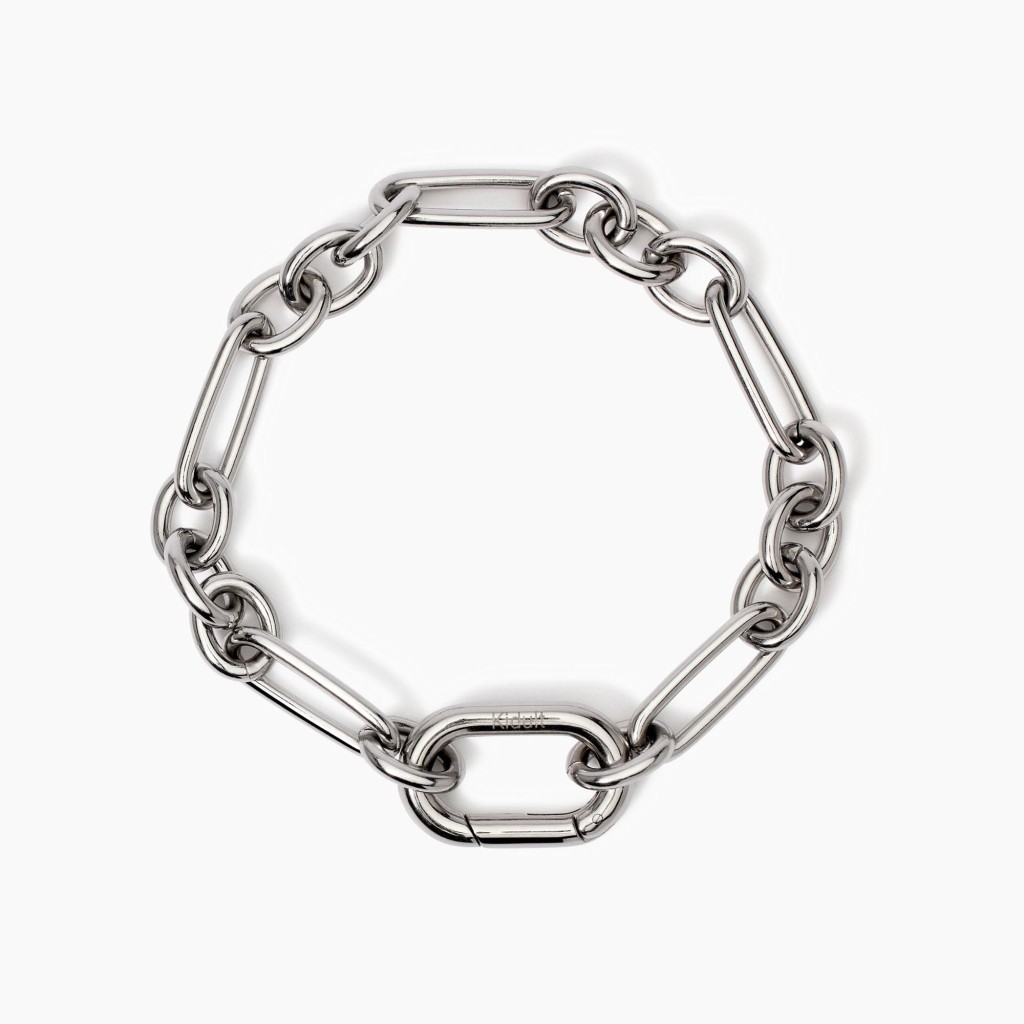 Bracciale a maglie in acciaio argentato - KIDULT