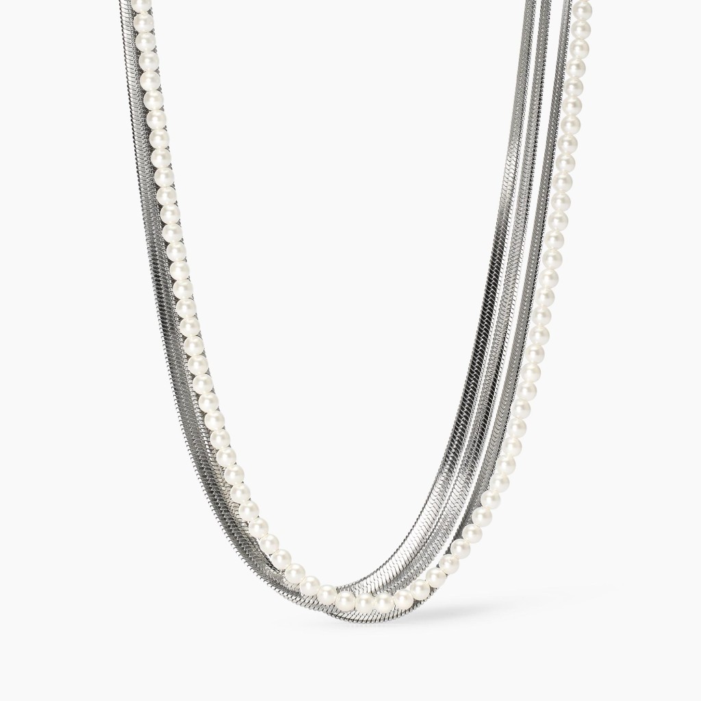 Girocollo con catene e perle conchiglia - KIDULT