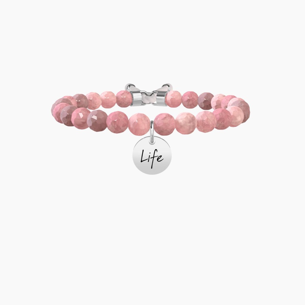Bracciale con sfere in rodonite rosa - KIDULT