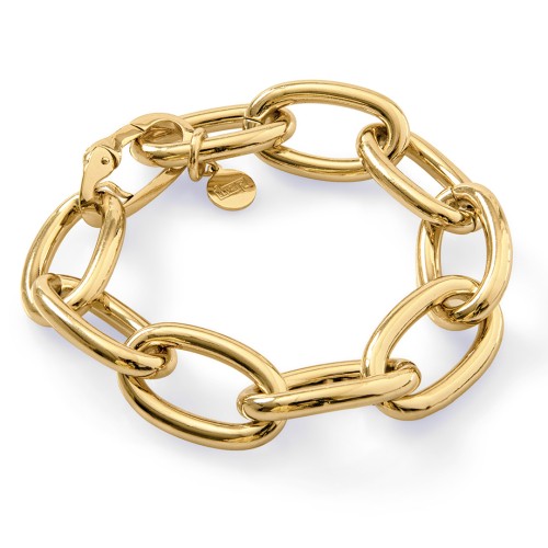 Bracciale catena forzatina in bronzo dorato lucido - UNOAERRE