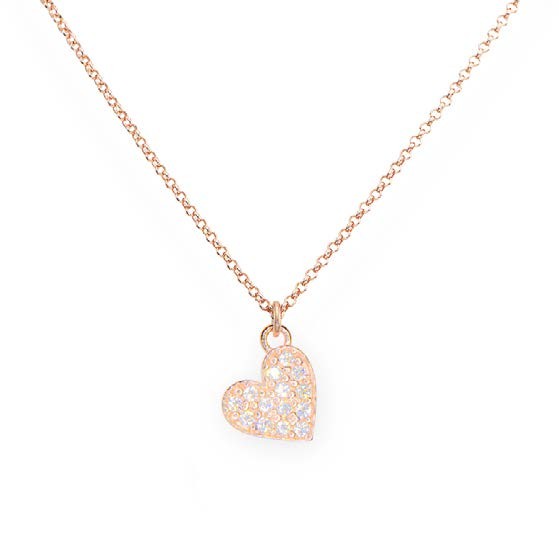 Collana cuore con zirconi - VERSARI ACCESSORIES