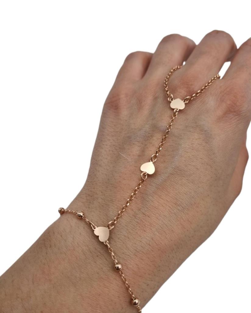 Baciamano Cuori Oro Rosa - LORENZO SEGONI SILVER