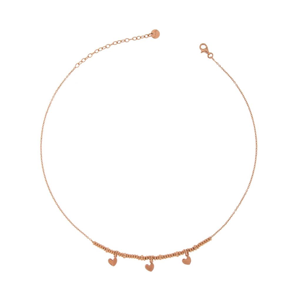 Collana Girocollo Rue des Mille 3 cuori - RUE DES MILLE