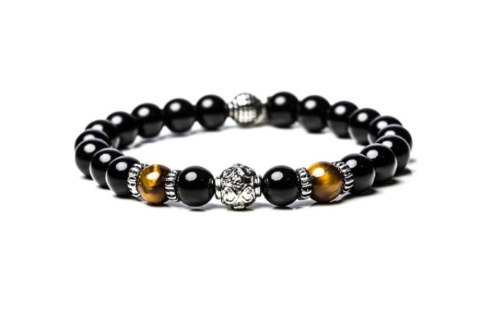Bracciale Da Uomo Stone Night Of Love Onice ematite argento - GERBA JEWELS