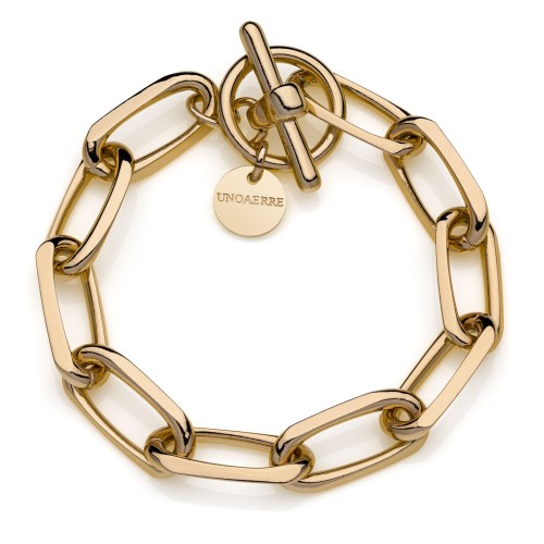 Bracciale in bronzo dorato catena forzatina - UNOAERRE