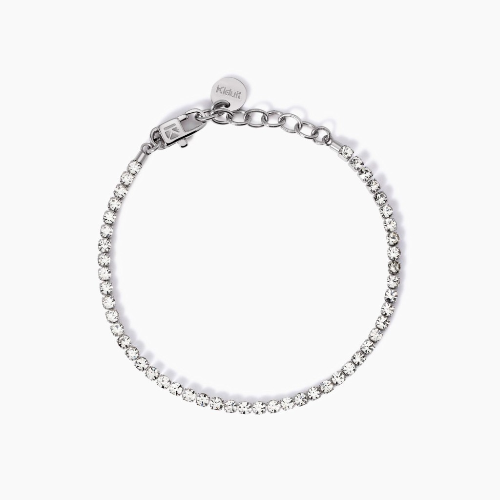 Bracciale tennis cristalli bianchi - KIDULT