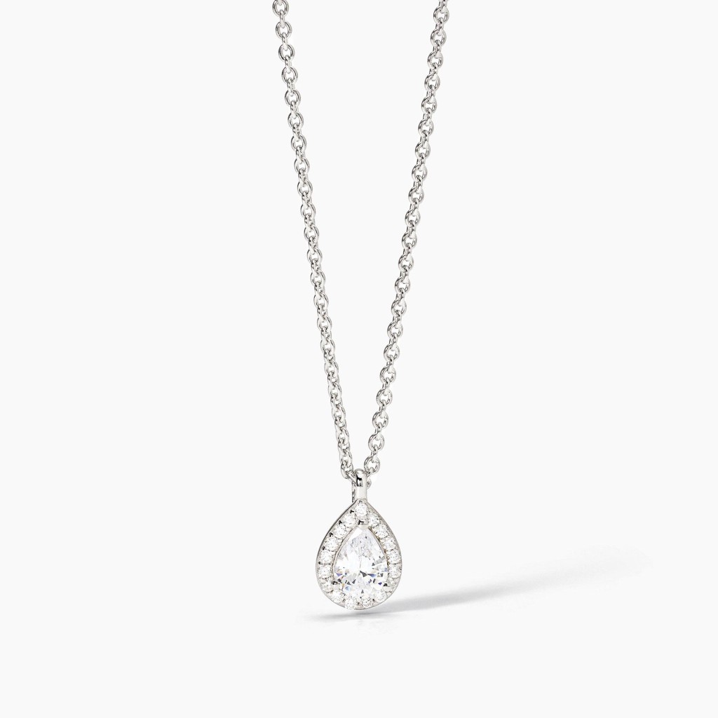 Girocollo in argento con pendente a goccia e zirconi bianchi COOL OR R&Eacute;TRO? - MABINA