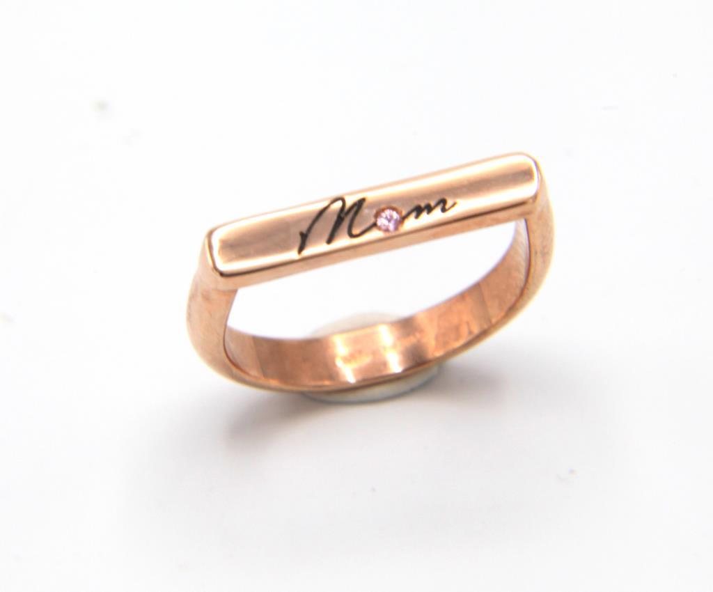 Anello "Mom"  Personalizzabile - LORENZO SEGONI SILVER